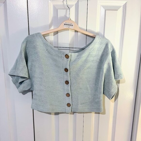 Free People Light Blue Wide Leg Pants - Picture 6 of 9